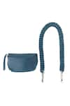 TROV_Blue Jules Pure Leather Belt Bag _Online_at_Aza_Fashions