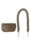 TROV_Brown Jules Pure Leather Loop Belt Bag _Online_at_Aza_Fashions