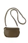 Shop_TROV_Brown Jules Diamonte Strap Belt Bag _at_Aza_Fashions