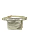 Buy_TROV_Gold Zuri Metallic Pocket Belt _at_Aza_Fashions