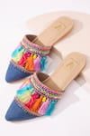 Shop_House Of Vian_Multi Color Pop Beads Embellished Mules _at_Aza_Fashions