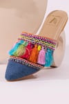 House Of Vian_Multi Color Pop Beads Embellished Mules _Online_at_Aza_Fashions