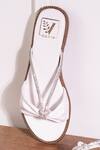 House of Vian_White Swarovski Krystal Strap Embellished Flats _Online_at_Aza_Fashions