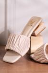 Shop_House of Vian_Beige Matilda Textured Solid Block Heels _at_Aza_Fashions