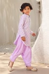 Buy_FAYON KIDS_Purple Kurta Georgette Embroidered Mirror With Salwar _Online_at_Aza_Fashions