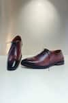 Buy_Hilo Design_Brown Ombre Leather Oxford Derby Shoes _at_Aza_Fashions