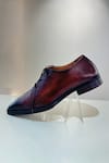 Hilo Design_Brown Ombre Leather Oxford Derby Shoes _Online_at_Aza_Fashions