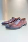 Buy_Hilo Design_Brown Ombre Leather Oxford Derby Shoes _Online_at_Aza_Fashions