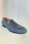 Hilo Design_Blue Textured Avellana Leather Shoes _Online_at_Aza_Fashions