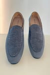 Buy_Hilo Design_Blue Textured Avellana Leather Shoes 