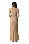 Buy_RAISHMA_Beige Tulle Embroidered Sequin Round Sahara Beads Gown _Online_at_Aza_Fashions