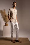 Buy_Project Bandi_Grey Cotton Linen Printed Floral Vintage Shalimar Shirt _Online_at_Aza_Fashions