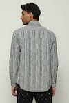 Shop_Abraham & Thakore_Black 100% Cotton Poplin Print Crewel Full Sleeve Shirt _at_Aza_Fashions