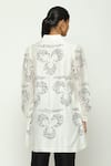 Shop_Abraham & Thakore_Ivory Chanderi Embellished Sequin Collar Neck Ottoman Turkish Clover Shirt _at_Aza_Fashions