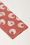 Abraham & Thakore_Red Ottoman Moon Pattern Scarf _Online_at_Aza_Fashions