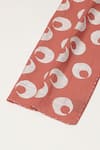 Buy_Abraham & Thakore_Red Ottoman Moon Pattern Scarf _Online_at_Aza_Fashions