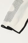 Buy_Abraham & Thakore_Ivory Sequin Flower Scarf _Online_at_Aza_Fashions