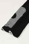 Buy_Abraham & Thakore_Black Sequin Bloom Flower Scarf _Online_at_Aza_Fashions