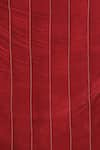 Abraham & Thakore_Maroon Cotton Velvet Embroidery Stab Stitch Bed Spread _Online_at_Aza_Fashions