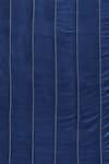 Abraham & Thakore_Blue Cotton Velvet Embroidery Stab Stitch Bed Spread _Online_at_Aza_Fashions