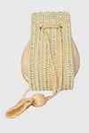 Buy_House Of D"Oro_Beige Pearls Eliptic Elegance Embellished Potli_Online_at_Aza_Fashions