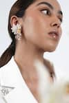 Buy_House of D'oro_Multi Color Crystals Aster Embellished Dangler Earrings _at_Aza_Fashions