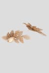 Buy_HOUSE OF D"ORO_Beige Crystal Lace Camellia Studs _Online_at_Aza_Fashions