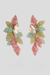 Shop_HOUSE OF D"ORO_Multi Color Crystal Meadow Melange Studs _at_Aza_Fashions