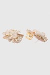 Buy_House of D'oro_Beige Crystal Flora Dale Studs _Online_at_Aza_Fashions