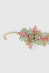 HOUSE OF D"ORO_Multi Color Crystal Aster Embellished Bracelet _Online_at_Aza_Fashions