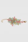 Buy_House of D'oro_Multi Color Crystal Aster Embellished Bracelet _Online_at_Aza_Fashions