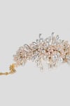 House of D'oro_Peach Pearl Dove Fern Bracelet _Online_at_Aza_Fashions