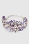 Buy_House of D'oro_Purple Crystals Pervoskia Bracelet _Online_at_Aza_Fashions