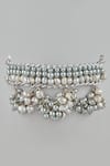 Shop_House of D'oro_Silver Plated Pearl Fenella Bracelet _at_Aza_Fashions