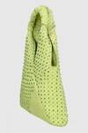 Buy_House of D'oro_Green Glass Beads Chartreuse Shoulder Bag _Online_at_Aza_Fashions