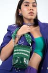 Buy_House of D'oro_Green Pearl Work Mobile Bag _at_Aza_Fashions