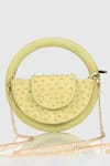 Buy_House of D'oro_Green Glass Beads Ellie Embellished Bag _at_Aza_Fashions