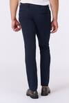 Shop_S&N By Shantnu Nikhil_Blue Lycra, Viscose, Polyester Solid Straight Trouser _at_Aza_Fashions