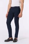 Shop_S&N By Shantnu Nikhil_Blue Lycra, Viscose, Polyester Solid Straight Trouser _Online_at_Aza_Fashions