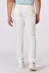 Shop_S&N by Shantnu Nikhil_Off White Cotton Solid Straight-fit Trouser _at_Aza_Fashions