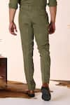 Shop_S&N by Shantnu Nikhil_Green Lyocell Solid Plain Straight Trouser _at_Aza_Fashions