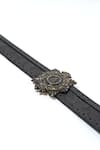 Buy_S&N by Shantnu Nikhil_Brown Aerial Crest Belt _Online_at_Aza_Fashions