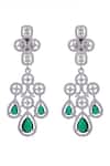 Auraa Trends_Green Stones, Diamonds American Studded Necklace Set _Online