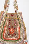 MODARTA_Multi Color Crystal Bead Embellished Potli _at_Aza_Fashions