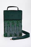 Shop_MODARTA_Green Bead Tasselled Box Clutch _at_Aza_Fashions