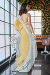 Shop_Sayisha_Off White Chiffon Sequins, Embroidery, Beads Taj Mahal Pattern Saree With Blouse_at_Aza_Fashions