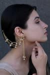 Buy_Do Taara_Gold Plated Kundan Embellished Long Earrings _at_Aza_Fashions