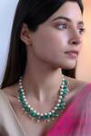 Buy_Do Taara_Green Pearls Embellished Necklace _at_Aza_Fashions