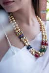 Do Taara_Multi Color Kundan Embellished Long Necklace _Online_at_Aza_Fashions