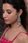 Buy_Do Taara_Silver Plated Polki Victorian Dangler Earrings _at_Aza_Fashions